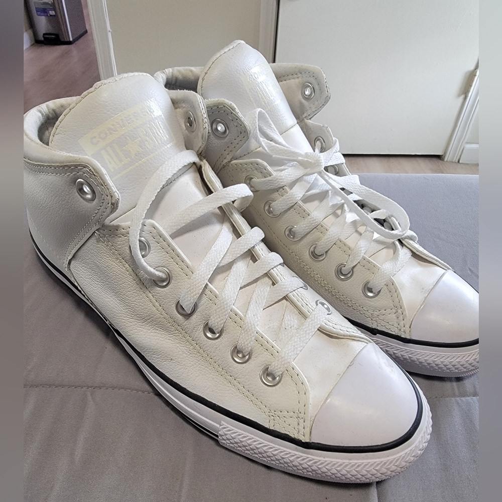 White Converse High-Top Sneakers